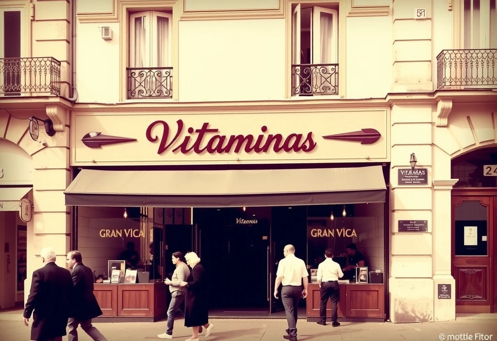 Fachada antigua de la tienda Vitaminasgranviamadrcv